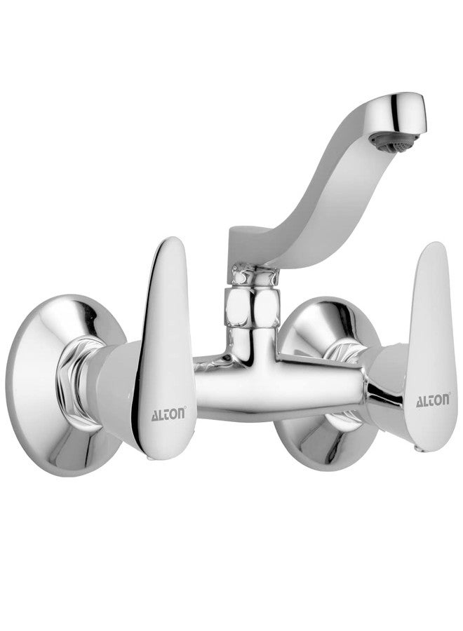 ALTON LRK9670 Brass Sink Mixer with Swinging Spout, Silver, Chrome Finish - Image 1